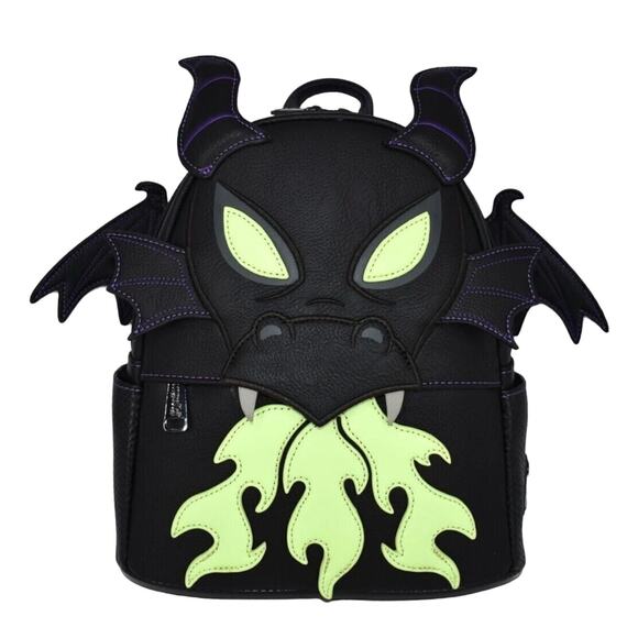 Loungefly Disney Sleeping Beauty Maleficent Dragon Cosplay GITD NWT main image 4